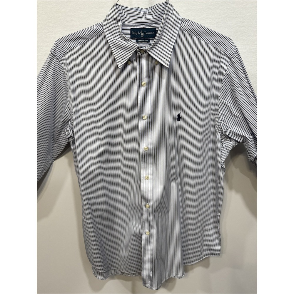 Mens Polo Ralph Lauren Shirt Classic Fit Long Sleeve Button Down 16 1/2 34/35 L